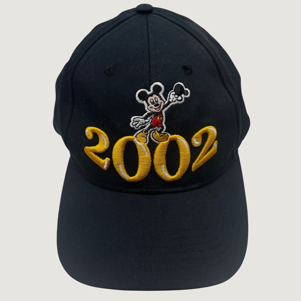 Walt Disney World 2002 Mickey Mouse Ears To You Black Baseball Hat Cap Mens
